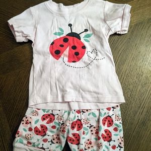 Lady Bug Pale Pink Pajama Set